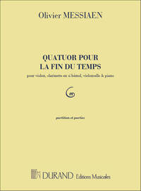QUATUOR POUR LA FIN DU TEMPS CLARINETTE-PARTITION+PARTIES SEPAREES