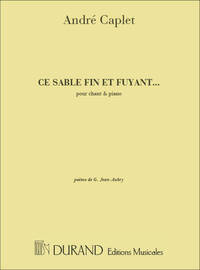 CE SABLE FIN CHANT-PIANO  CHANT