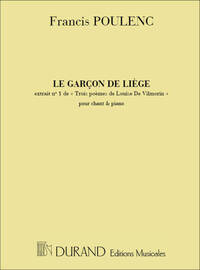 LE GARCON DE LIEGE CHT-PIANO CHANT