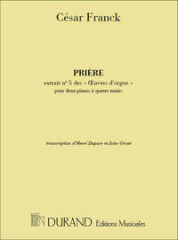 PRIERE 2 PIANOS OU PIANO ET HARMONIUM  PIANO