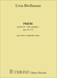 PRIERE VL OU VLC-PIANO AVEC PARTIES DE VIOLON ET VIOLON