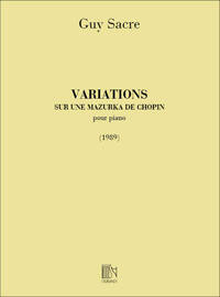 VARIATION SUR UNE MAZURKA DE CHOPIN PIANO  PIANO