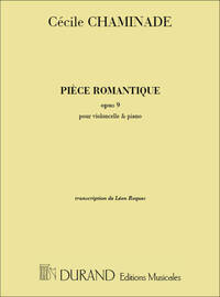 PIECE ROMANTIQUE, POUR VIOLONCELLE ET PIANO VIOLONCELLE