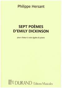 SEPT POEMES D'EMILY DICKINSON CHANT