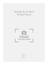 SONATE EN E OP 9 VIOLON-PIANO VIOLON