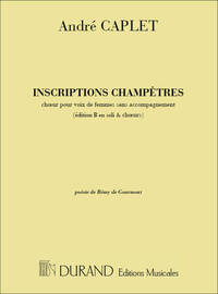 INSCRIPTIONS CHAMPETRES  CHANT