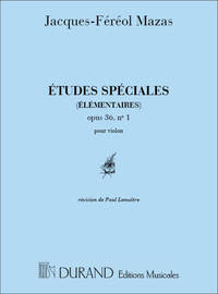 ETUDES SPECIALES (ELEMENTAIRES), OP.36, NO.1  VIOLON