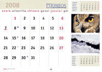 CALENDARIO 2008 EL MUNDO DE LOS PIRINEOS EGUTEGIA