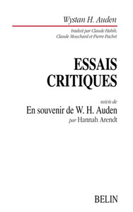 Essais critiques - En souvenir de W. H. Auden