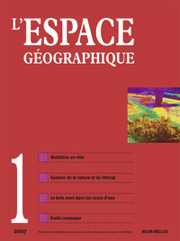 L'Espace Géographique - N°1