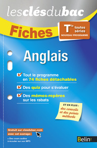 FICHES ANGLAIS - TERMINALE - LES CLES DU BAC