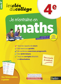 Je m'entraîne en Maths - 4ème