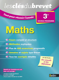 cles du brevet toute l'annee maths 3e-2015