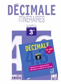 DECIMALE. MATH 3E - CLASSEUR  ITINERAIRES  POUR LE PROFESSEUR