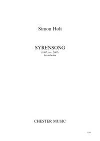 SIMON HOLT: SYRENSONG (STUDY SCORE) POCHE