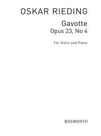 OSCAR RIEDING : GAVOTTE OP.23/4 - VIOLON ET PIANO - RECUEIL (IAD)