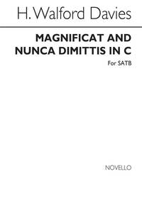 WALFORD DAVIES: MAGNIFICAT AND NUNC DIMITTIS IN C FOR SATB CHORUS CHANT