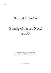GABRIEL PROKOFIEV: STRING QUARTET NO.2 (SCORE/PARTS)