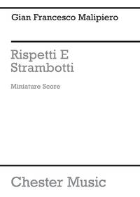 MALIPIERO: RISPETTI E STRAMBOTTI STRING QUARTET (MINIATURE SCORE)