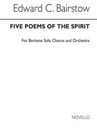 BAIRSTOW EDWARD FIVE POEMS OF THE SPIRIT BARITONE SOLO & SATB VOCAL SC