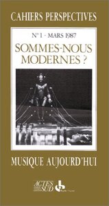 Cahiers perspectives no 1 mars 1987