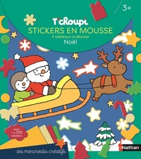 T'choupi stickers en mousse - 4 tableaux à décorer - NOËL