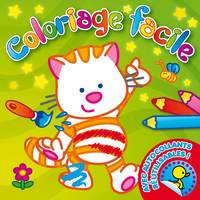 Chat coloriage facile vert