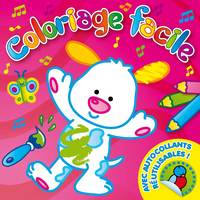 Doudou lapin coloriage facile rose
