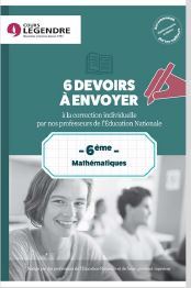 6ème Mathématiques 6 devoirs à envoyer