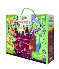 L'ARBRE AUX ANIMAUX - LIVRE ET PUZZLE GEANT 60 PIECES