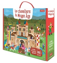 LES CHEVALIERS DU MOYEN-AGE - PUZZLE GEANT 60 PIECES ET LIVRE