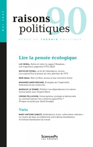 RAISONS POLITIQUES 90 - L'ECOLOGIE PAR SES LECTEUR ICES