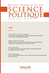 REVUE FRANCAISE DE SCIENCE POLITIQUE T73-3