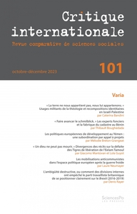 Critique internationale 101