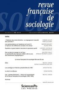 Revue Française de Sociologie T62-3/4