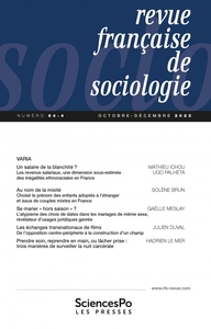 REVUE FRANCAISE DE SOCIOLOGIE T64-4
