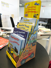 PLV "Petits Bolides" et 12 livres inclus