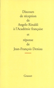 DISCOURS DE RECEPTION A L'ACADEMIE FRANCAISE