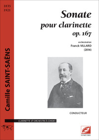 Sonate pour clarinette op. 167 (arrangement pour clarinette et orchestre à cordes)