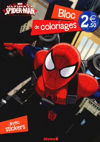 Marvel ultimate Spider-man Bloc de coloriages avec stickers