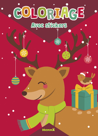 Coloriage avec stickers (Renne)