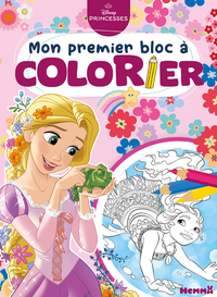 DISNEY PRINCESSES - MON PREMIER BLOC A COLORIER (RAIPONCE ET VAIANA)