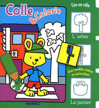 Tim en ville colle et colorie