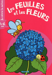 FEUILLES FLEURS JE COLORIE NAT