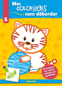 Mes coloriages sans déborder (Chat)