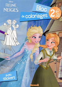 Disney La Reine des Neiges Bloc de coloriages avec stickers (Village)