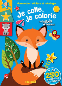 Gommettes, stickers et coloriages - Je colle, je colorie - Les bébés animaux