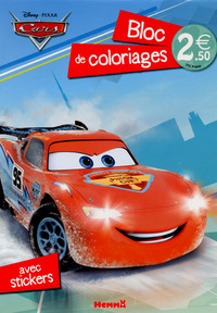 Cars 2 Bloc de coloriages avec stickers (Fond bleu)