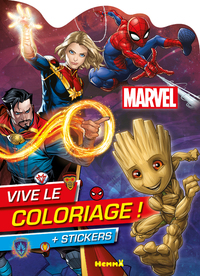 MARVEL - VIVE LE COLORIAGE ! (CAPTAIN MARVEL, DR STRANGE, SPIDER-MAN, GROOT)