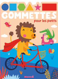 Gommettes pour les petits (Lion sur vélo)